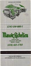 Charlevoix Quebec Canada Manoir Richelieu Vintage Matchbook Cover picture