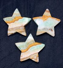 Top Quality Natural Caribbean Calcite Stars, Polsihed Handmade Stars. picture