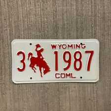 1988 Wyoming TRUCK License Plate Vintage Auto Garage Sheridan Birth Year 3 1987 picture