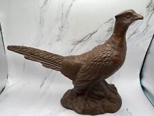 Vintage Pheasant Figurine Handcrafted RED MILL MFG Pecan Shells Resin USA picture