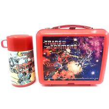 Transformers Hasbro Red Vintage 1984 Aladdin Lunchbox & Thermos picture
