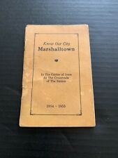 Vintage 1954-1955 Know Your Marshalltown Iowa Booklet picture