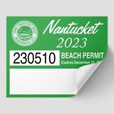 Nantucket Beach Permit Sticker Decal 2023 ACK picture