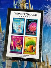 Disney WonderGround Eric Tan 5x7” 4 Postcard Set Magic Kingdom Epcot Animal picture