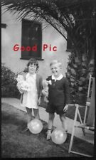 #FH1- h Vintage Photo Negative - Young Boy and Girl picture