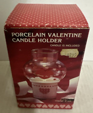 Porcelain Valentines Day Holiday Candle Golder Always in My Heart No. 471475 picture