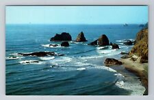 Oceanside OR-Oregon, Beaches And Surf, Antique, Vintage Postcard picture