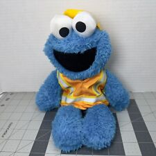 Sesame Street Construction Worker 13” Cookie Monster Plush Hard Hat Vest picture