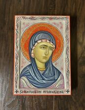 Hand Painted Icon Catholic/Orthodox/Anglican - St. Kassiani The Hymnographer picture