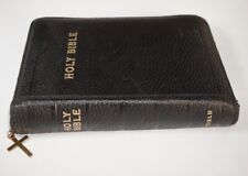 Vintage Personal Holy Bible w/Leather Zipper Case by World Publishing (6x4.25x1) picture