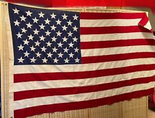 Vintage VALLEY FORGE FLAG CO 100% Cotton Bunting 50”x82” 2x2 Ply US OLD GLORY picture