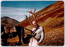 c1950s Elk Kill~Big Game Hunting on Horseback~Mountains~Original VTG Photo picture
