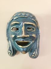 Vintage Solid Bronze Greek Comedy Mask Wall Hanging. Small, SEE PICTURES.  picture