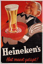 Heineken - German Beer - Vintage Advertising Poster - Beer and Wine Print picture