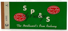 RARE Vintage SAMPLE Spokane Portland & Seattle Railway SP&S Rand McNally Train picture