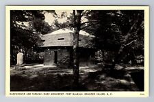 Fort Raleigh, NC-North Carolina, Blockhouse, Monument, Vintage Postcard picture