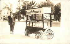 Ontario California CA Popcorn Wagon Street Vendor Popcorn & Peanuts c1910 RPPC picture