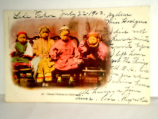 🔥🔥🔥 Vintage 1903 LAKE TAHOE NEV SAN FRANCISCO CAL Postcard CHINESE CHILDREN picture