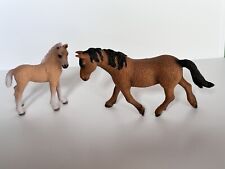 Schleich 13780 American Bashkir Curly Mare Horse 13781 Foal Curlies Retired Rare picture