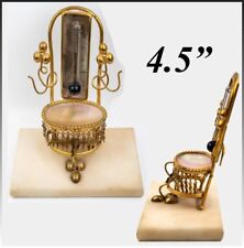 Antique French Thermometer Stand, Trinket Tray, c.1830 Palais Royal, MO Pearl picture
