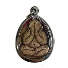 Thai Amulet Phra Pidta Framed Lucky Pendant Holy Protect Magic Fetish Buddhism picture