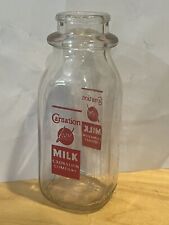 Vintage Pint Milk Bottle Carnation Dairy Products picture