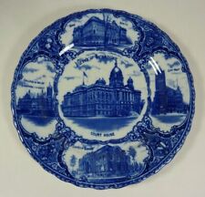 VIEWS OF SYRACUSE NEW YORK Antique Souvenir Plate CARNEGIE LIBRARY COLLEGE COURT picture
