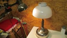 Antique Coleman Quick Lite Nickel Finish Table Lamp & Shade picture