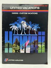 1987 UNITED HAWAII CUSTOM VACATIONS FIRST EDITION Aloha Airlines Brochure & Maps picture