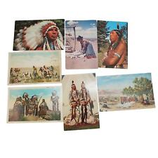 7 Native Americana Postcards Vintage Lot Variety Ephemera picture
