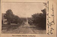 1906 Dunbar,NE View Looking East Otoe County Nebraska Antique Postcard 1c stamp picture