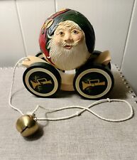 BRIERE Folk Art Pull Toy 1993 SIGNED Old Fashioned Santa Ball & Cart 697/1000 LE picture