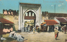 Grand Soko/Socco Gate & Market Tanger/Tangier Morocco, Vintage Postcard picture