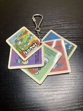 Vintage Rare 1981 Smurfs Keychain 6 Two Sided Color Cards picture