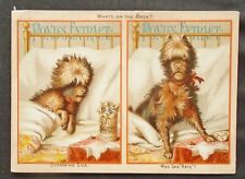 Victorian Trade Card, Pond's Extract for Pain, Sick Dog in Bed picture