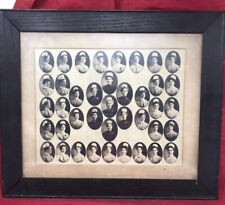 Antique Early 1900's Wood Framed Photo Nurses Graduation Class School picture