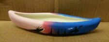 Vintage Navajo Signed Handpainted Clay Boat picture