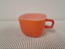 Glasbake Red Vintage Mug Square J-2265 Cup Milk Glass Soup Cup Made in U.S.A. picture