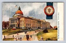 Boston MA-Massachusetts, The Massachusetts State Capitol Vintage Postcard picture