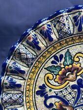 Talavera Hernandez Pue Mexico Scalloped Plate Signed Handmade picture