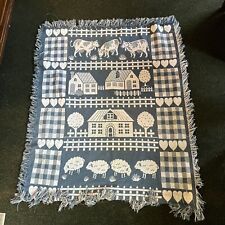 Vintage Farming Blanket  Size Small Medium picture