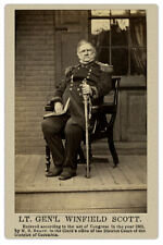 WINFIELD SCOTT Lt. General CIVIL WAR VINTAGE PHOTOGRAPH CARD CDV RP picture