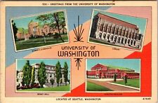 Seattle WA-Washington, Scenic Greetings, University, Vintage Postcard picture