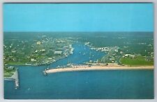 Air View of Falmouth Harbor, Cape Cod, Falmouth, Massachusetts --POSTCARD picture