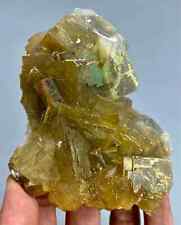 544 Gram beautiful Iridescent Fluorite With Calcite Crystal From Pakistan picture