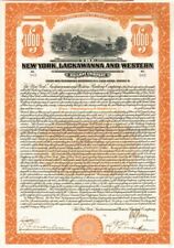 New York, Lackawanna and Western Railway Co. - $1,000 Bond (Uncanceled) - Railro picture