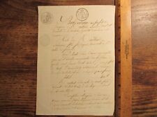 Antique Ephemera Signed French Document France 1816 w/ Fancy Stamps e picture