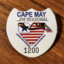 2016 Cape May New Jersey Seasonal Beach Tag Honors Our Veterans and Military  picture