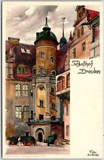 Schlobhof Dresden Germany Castle or Royal Palace Building Postcard picture