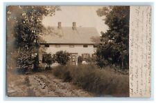 1908 House Dillsboro Indiana IN RPPC Photo, Farmers Retreat Antique Postcard picture